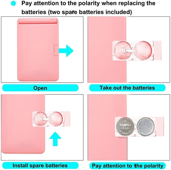 Rejsespejl Kompakt Makeup Spejl Bærbart Touch Switch