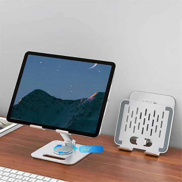 Bärbar datorställ Aluminiumlegering Ergonomisk Riser Surfplattahållare Kylfäste 360 för Notebook