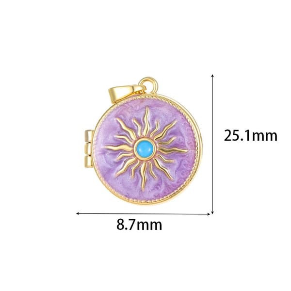 Soltotem Rund Fotoramme Anheng purple