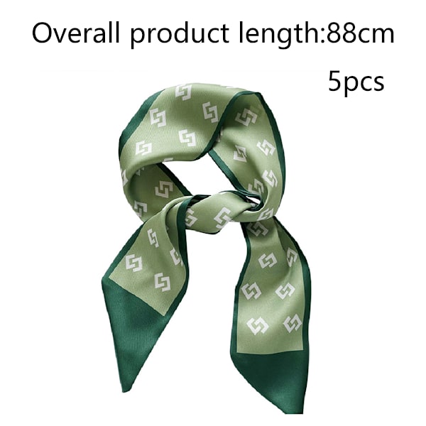 Retro liten silkescarf tjej hjärta vår och sommar smal