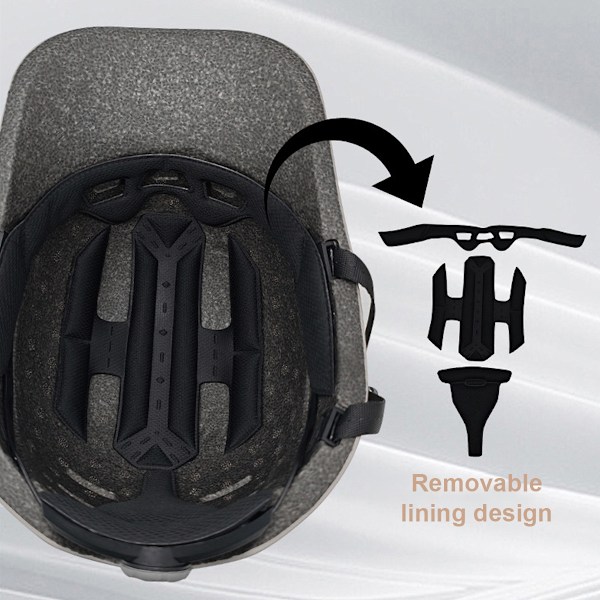 Cykelhjälm, basebollkeps, cykelhjälm för vuxna, cykelhjälmar för män och kvinnor, lätt justerbar cykelhjälm, lämplig för stadsmiljö black