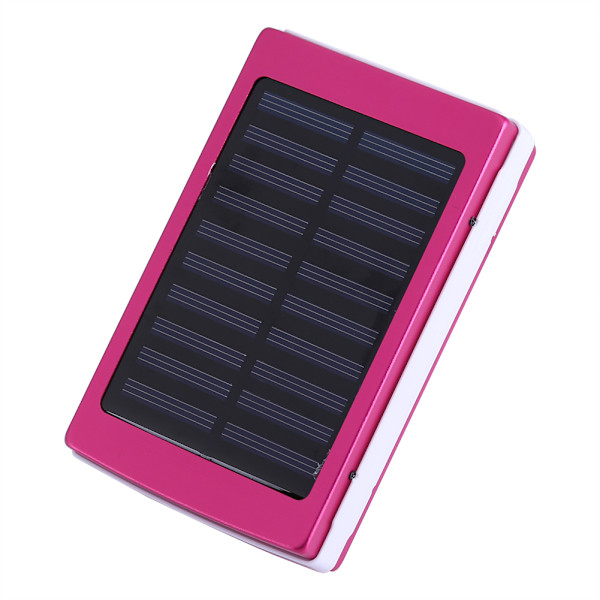 10000mAh Dual USB-port bærbar solcellsdriven powerbank för mobiltelefoner
