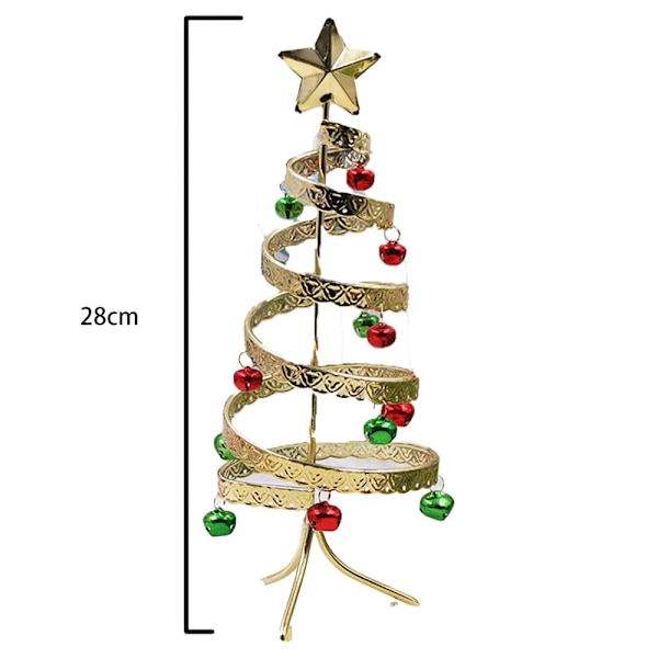 Tabletop Spiral Gems Christmas Tree - metal Table Top Tree -