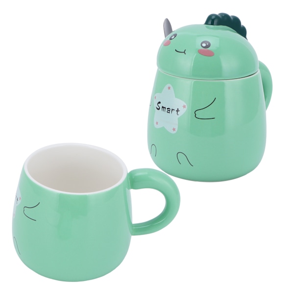 450 ml söt keramisk kopp med lock sked vattenkopp kaffemugg flicka