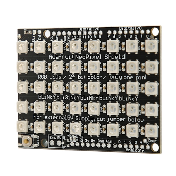 WS2812B 5050 RGB LED Integrerad Drivrutin 5x8 40 Bitars Fullfärgsljus Utvecklingskort för Hotell