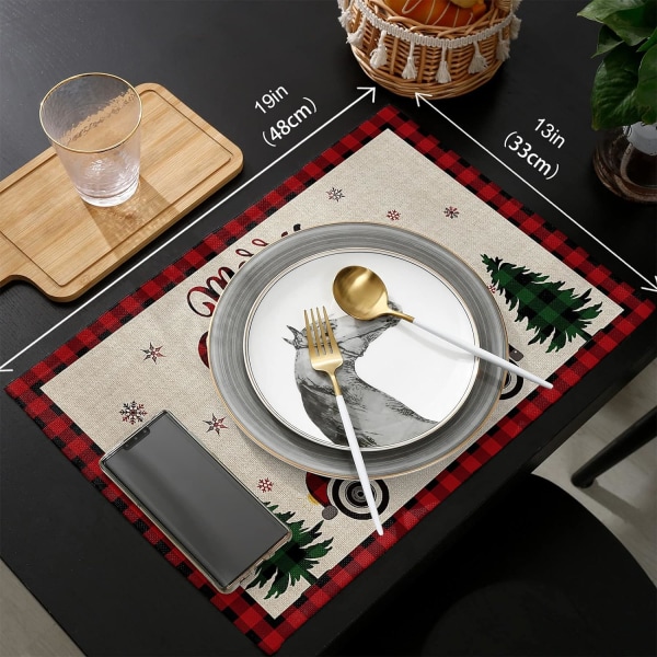 Placemats for Dining Table,Heat Insulation Washable Table Mats