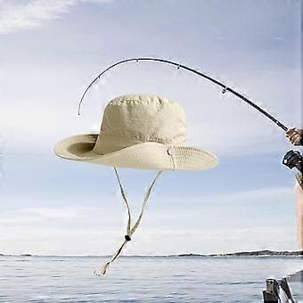 Solhat Spandhat Unisex Sommer Strandhat til Strand Marineblå(Khaki)