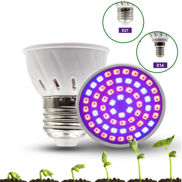 E27 E14 LED Hydroponiska blomväxter Tillväxtlampa för