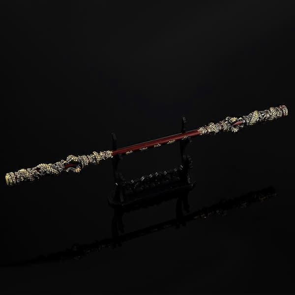 Black Myth Iron Bar Figur Ram Direkte Jernstang Håndværk Sværd Legetøj Gaver 35cm