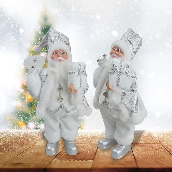 30 cm stående julemand julepynt julescene dekorationsfigurer