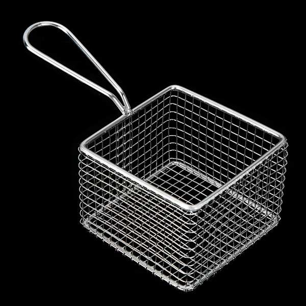 304 Rostfritt Stål Mini Fritöskorg Snacks Pommes Frites Korg