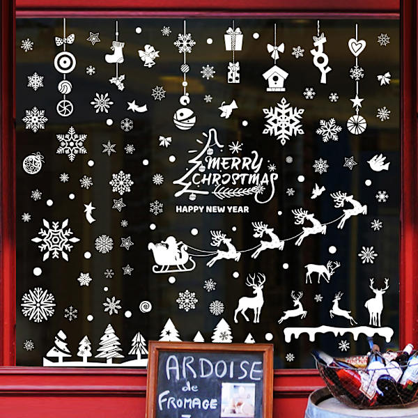 Pack of 197 Window Stickers Christmas Window Decorations