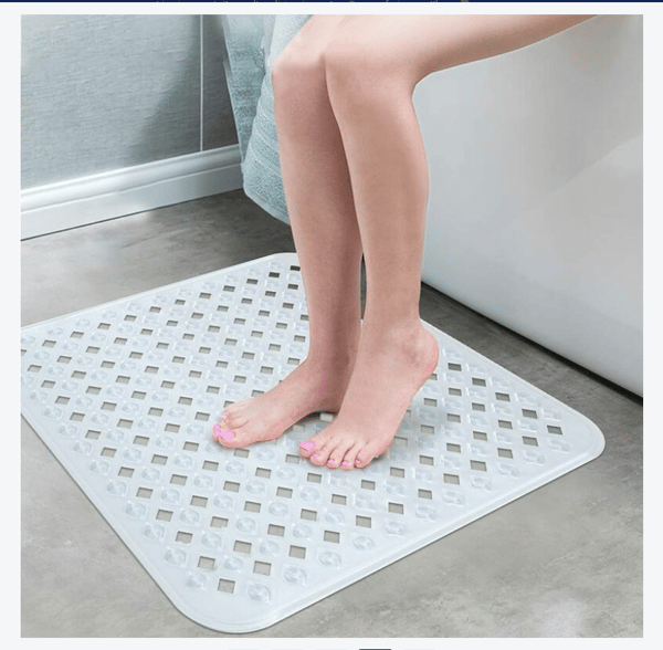 Brusebadsmåtte, 53x53cm Antislip Badekar Måtte, Antislip Kvadratisk Brusebadsmåtte