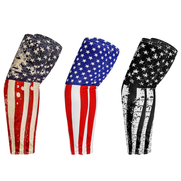 3 par Sports Compression Arm Sleeves Cooling American Flag