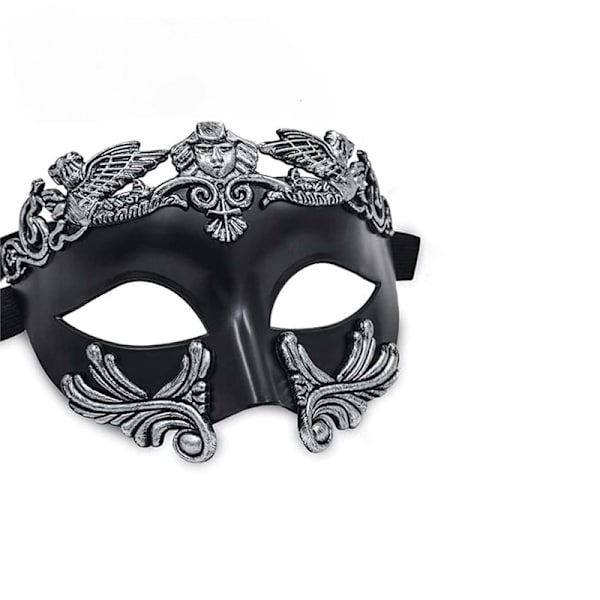 Greske og romerske masker for menn Black and silver