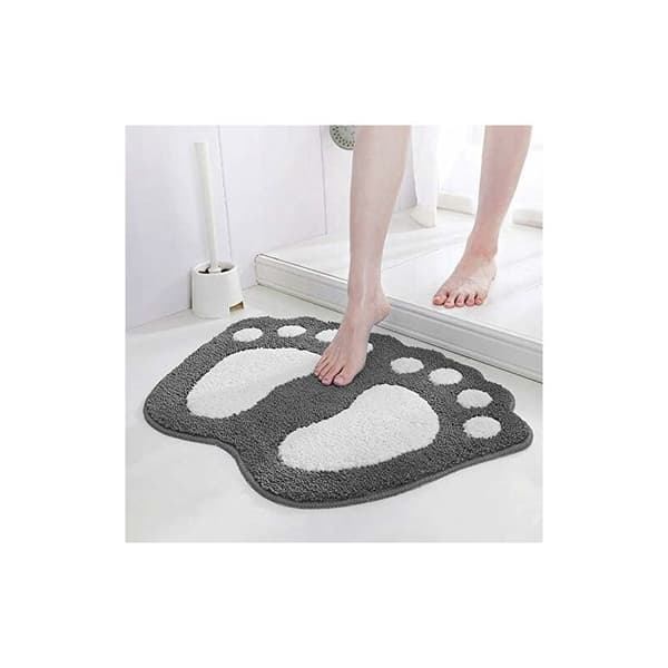 40 x 60 cm Absorberende Bademåtte til Badekar, Brusebad og Badeværelse (Grå)