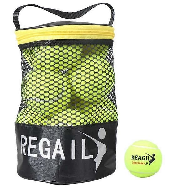 12 stk. tennisbolde med høj elasticitet til træning, naturgummi og uld til konkurrence