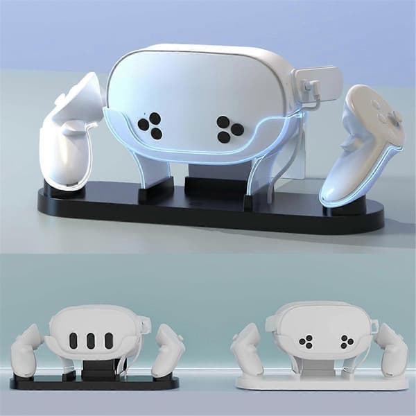 Opladningsdock til 3S/3 VR-headset til 3S-håndtag med lysopladningsdockstation hvid