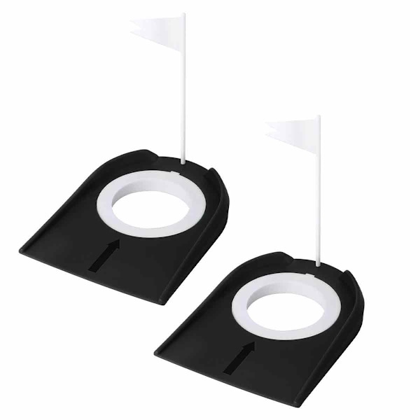 2-pack Golf Putting Cup med flagga, Golfövnings Putting Cup, Ett träningshjälpmedel för män och kvinnor för övning hemma, inomhus eller utomhus Style 2