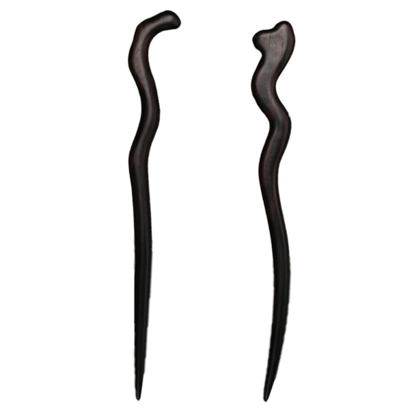 2st trähårstift för hår gaffel för kvinnor långt hår