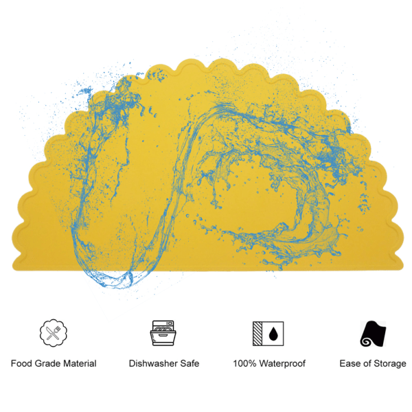 Silikonmatta för husdjursfoder Hund Katt bordstablett matta, halkskydd