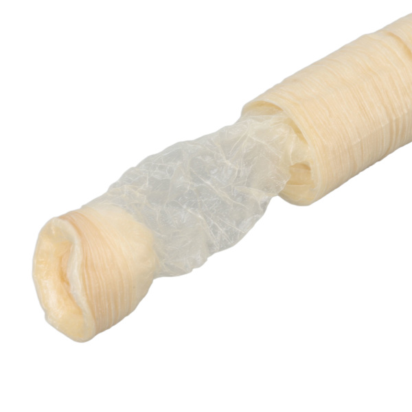 4 Ätbara Kollagenhöljen Torkade Fläskkorvhöljen Rör 24mm Diameter Kollagenkorvhöljen för Skinka Korv