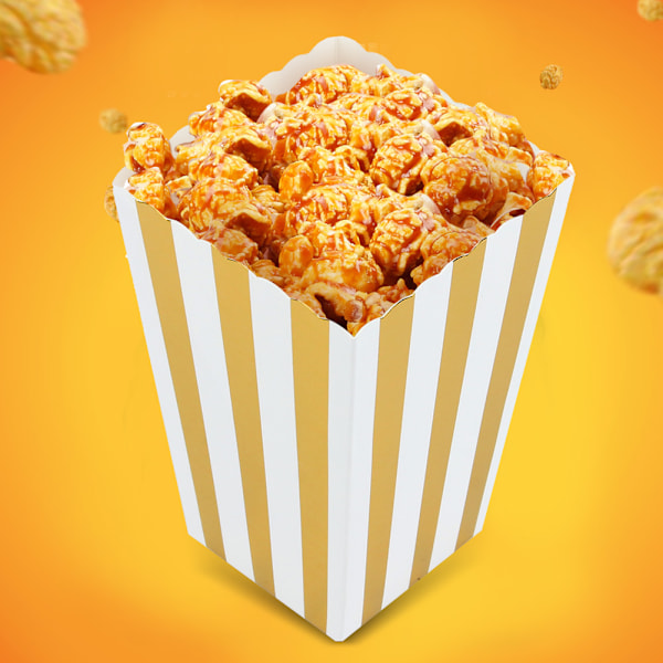 60 st randiga popcornpåsar presentaskar för födelsedag