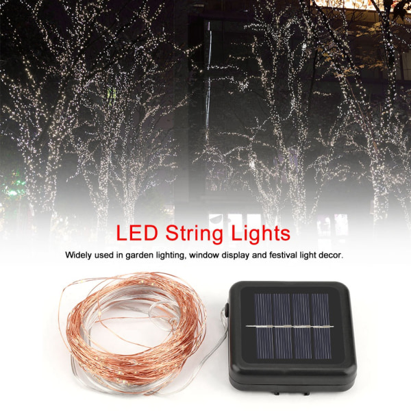 Solar Powered 150LED String Lights Lampblandningar för Home Garden Party Lamp Dekor Vit