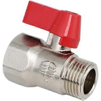 Messing Dusjhode Stoppventil Reguleringsventil Kontrollventil Dusjventil Kuleventil 1/2 tomme Hann Hunn NPT Gjenget Nikkel(DN15)