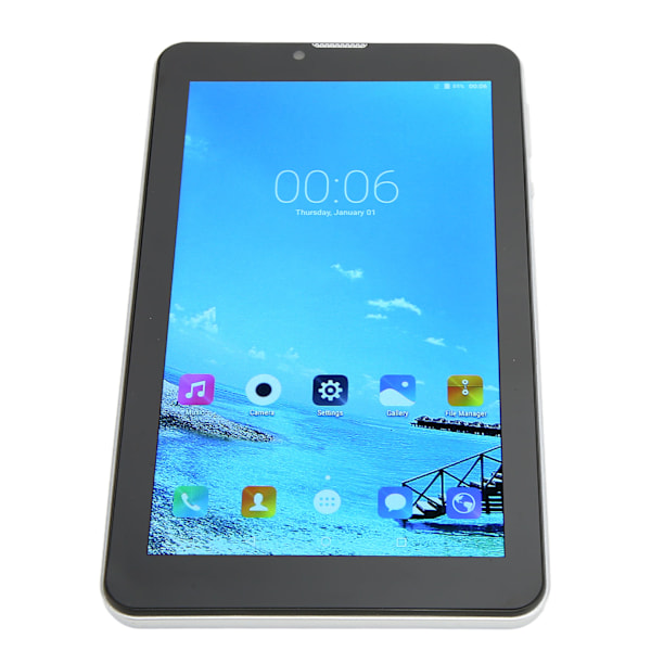 7-tums Tablet 2.4G 5G RAM 4GB ROM32GB Främre 5MP Bakre 8MP 1960x1080 Octa Cores 5000mAh Tablet för Android10 AU-kontakt 100 till 240V Svart