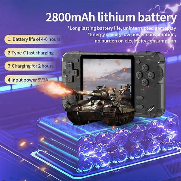 RGB10X Håndholdt Spillekonsol 16GB+64GB 3.5Tommer IPS Skærm Open Source til PSP Simulator Videospilkonsol B