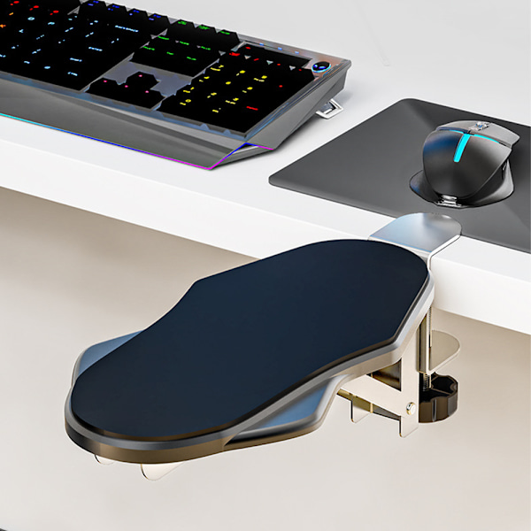 EINNENFFER Ergonomiskt Armstöd, 180° Roterbart, 90° Fällbart, Utdragbart, För Kontor, Ställ, Svart