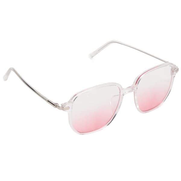 Blush Glasögon Transparent Gradient Lins Stor PC-båge Mode Blått Ljusblockerande Solglasögon