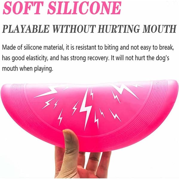 Rosa 16 cm hundfrisbee, tefat valpkastskiva, interaktiv fl