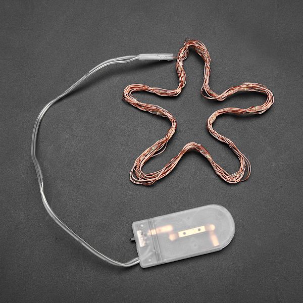 4m 40LEDs Koppartråds Batteridriven Slinga Fe Lampa X-mas Bröllopslampa DIY (Varm vit)