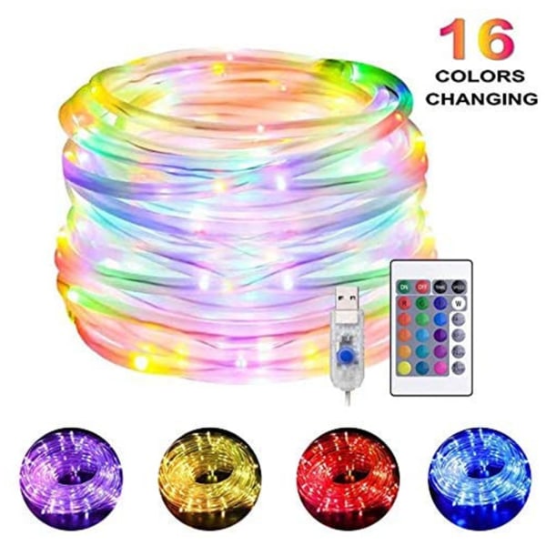 5 meter 50 LED ljusslinga USB ljusslinga med fjärrkontroll 16