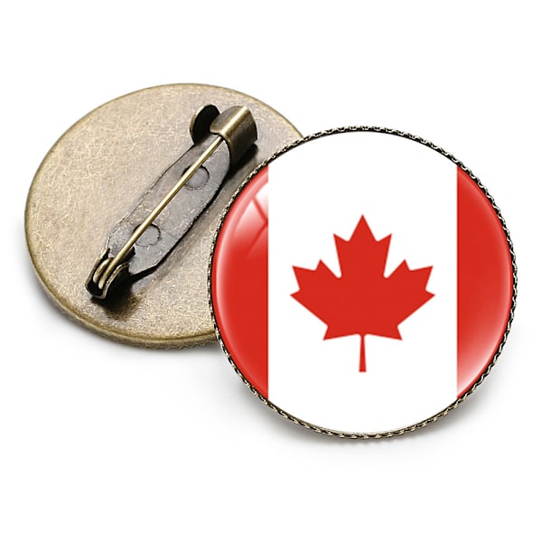 Metal canadisk flagbroche