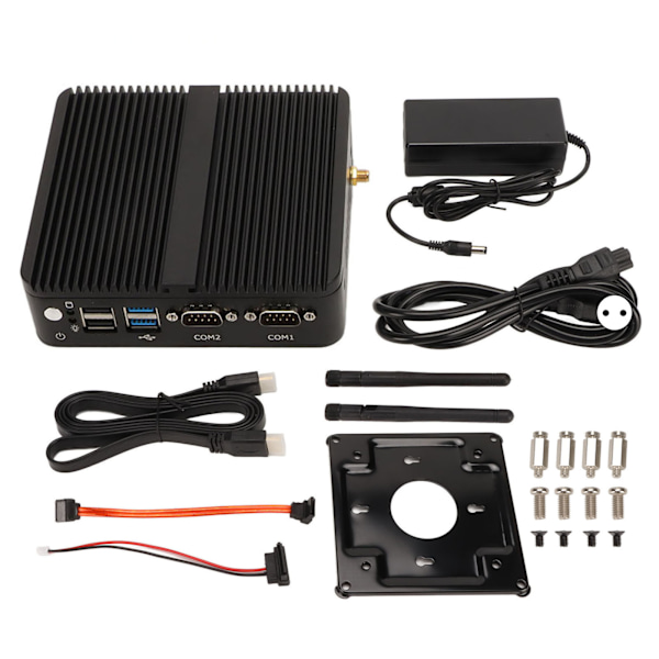 Mini PC för Windows 11 PRO för Linux Quad Core 8GB DDR4 256GB SSD 4K 60Hz Stöd 2.4G 5G WiFi Mini Gaming PC 100‑240V EU-kontakt