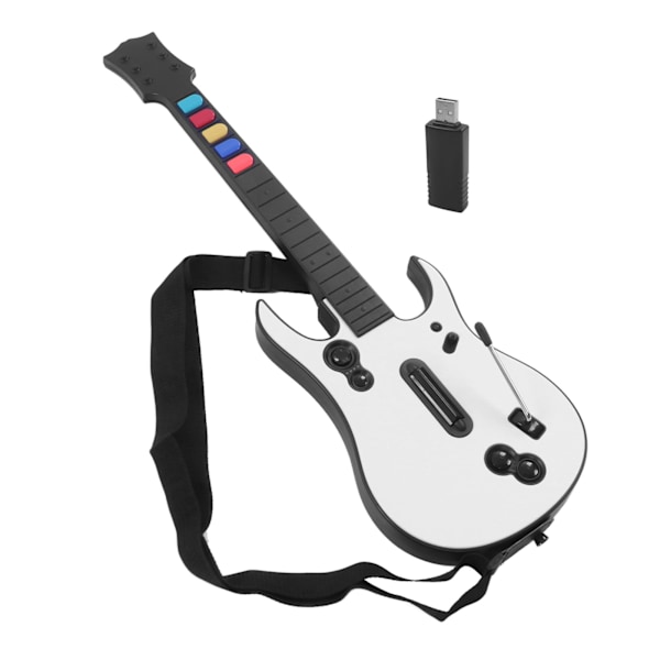 2.4G Trådlös Gitarr Snabb Respons Spelgitarr Kontroller med Remmottagare för PS3 PC