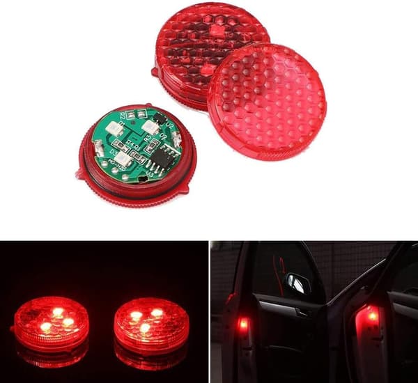 4-pack Universal Anti-kollisions Bil Dörrlarm LED Säkerhetsljus
