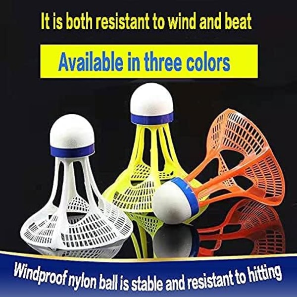3PCS Fjäder Badminton Shuttlecocks Shuttle Birds, Inomhus