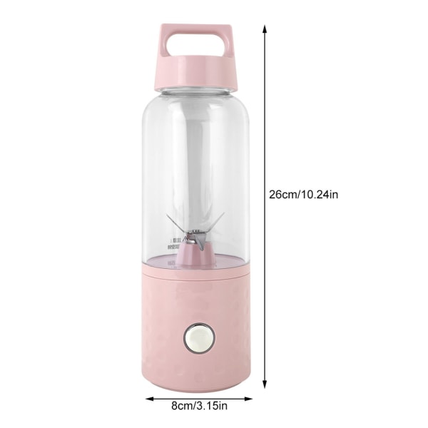 500ML Bärbar USB Laddningsbar Blender Juicer Extraktor för