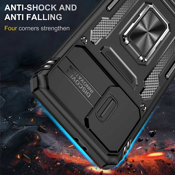 Samsung S23 - CamShield / Kameraskydd Ställ Svart