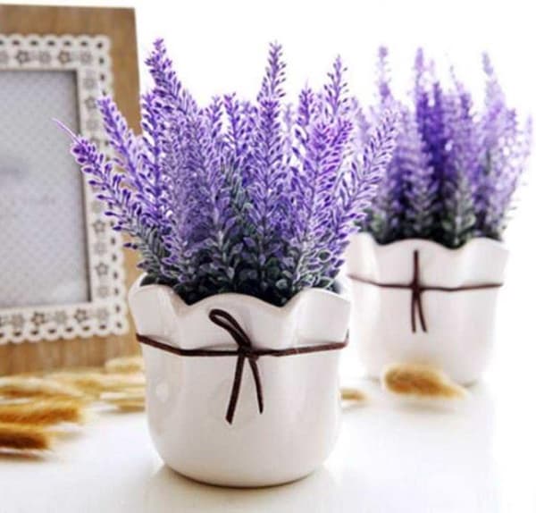 4 stk Ren Lavendel Julepynt Kunstige Blomster Romersk