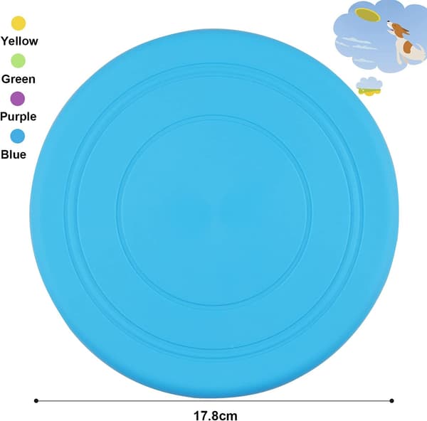 4 st Hundfrisbees, Hundleksaksfrisbee, 18 cm Slitstark Gummi Kastning