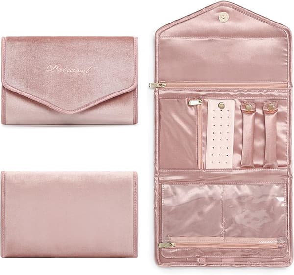 Smykkeruller, Reise Smykkeorganisator, Foldbar Oppbevaringspose for
