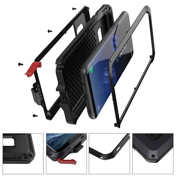 HEAVY DUTY-fodral (Stryktålig) Aluminum för iPhone XR Röd Röd