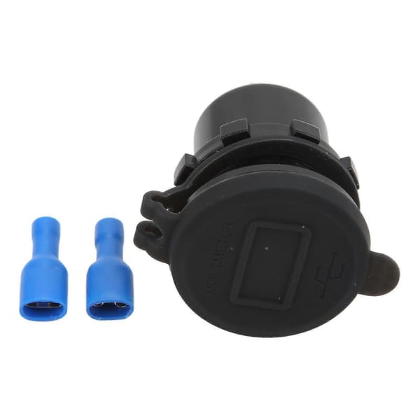 Biloplader Dobbelt USB-stik Hurtigopladning med Rød Digital Display Voltmeter Terminal DC12V-24V til Båd Motorcykel Lastbil