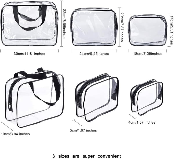3 i 1 presentpåsar Transparent PVC Resväska Vattentät Multifunktionell