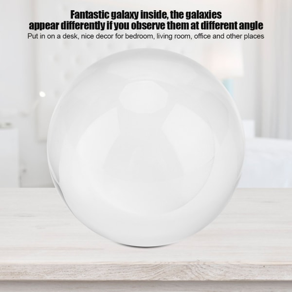 8 cm klar kristallkula transparent galaxier sfär Fortune Ball